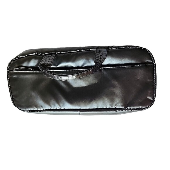 Lug Flatbed Slim Cosmetic Case Bag Metallic Black Travel Cruise Organizer Craft - Picture 3 of 16